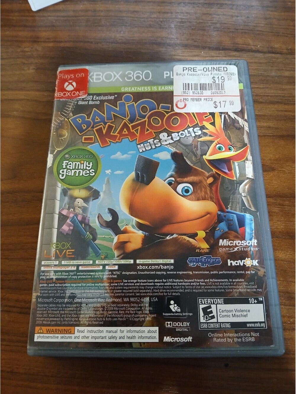 Banjo-Kazooie: Nuts & Bolts -- Platinum Hits (Microsoft Xbox 360, 2010)